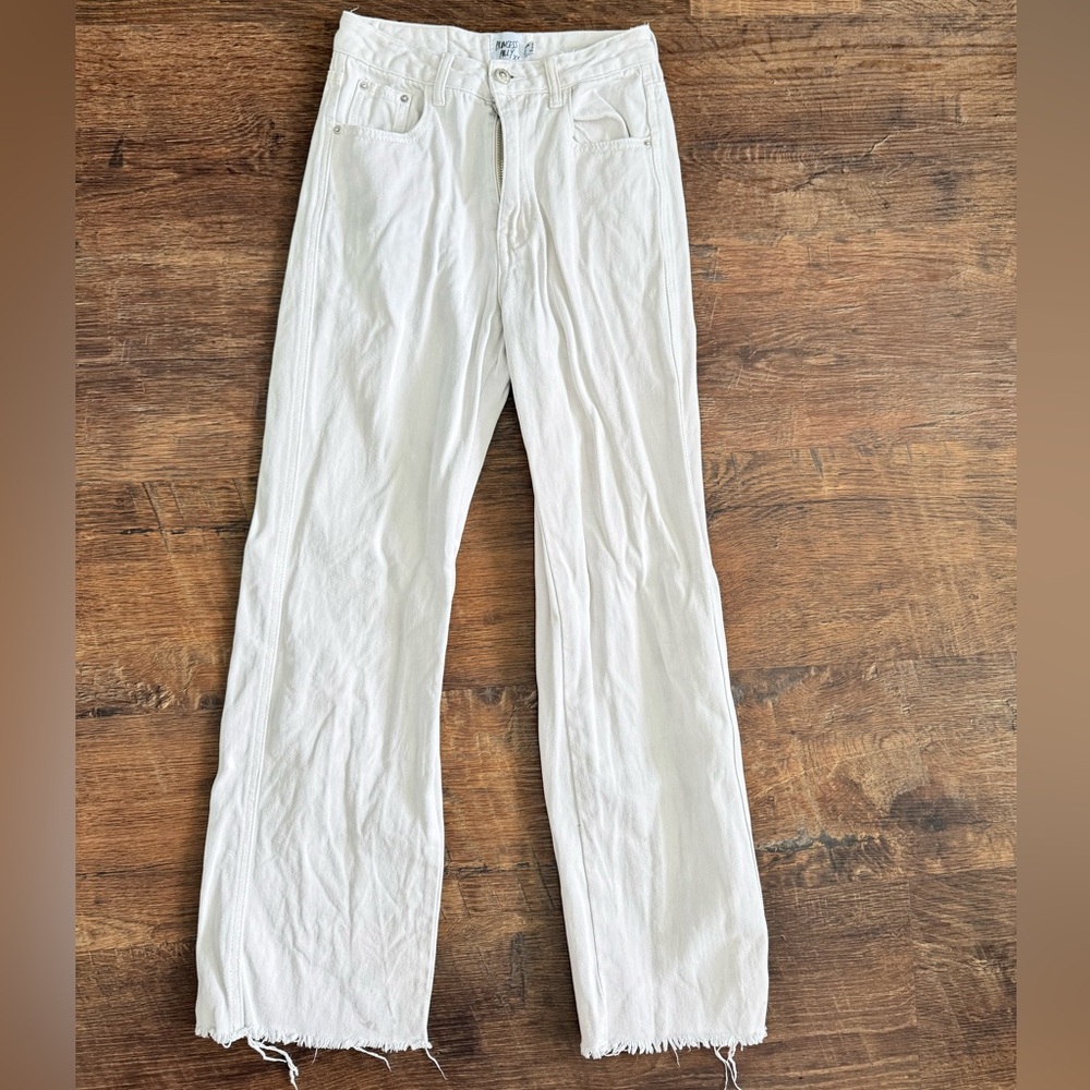 Princess Polly White Straight Leg Jeans